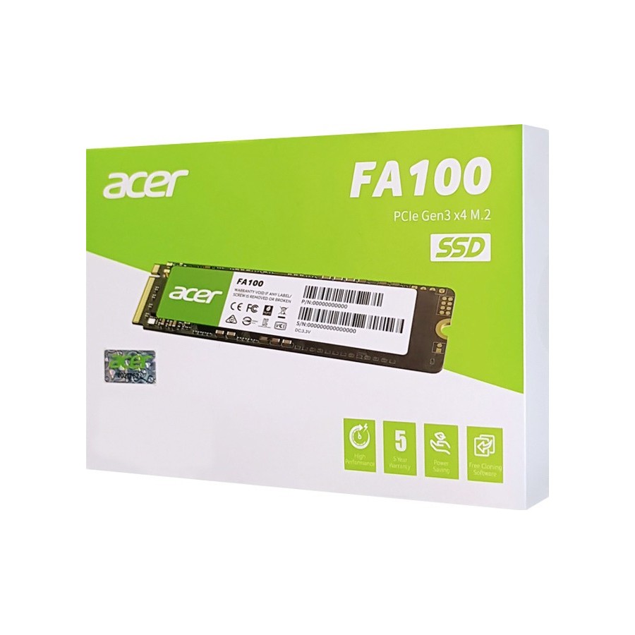 ACER SSD PCIe Gen3x4 M.2 2280 FA100, 256GB, 3300-2700MB/s