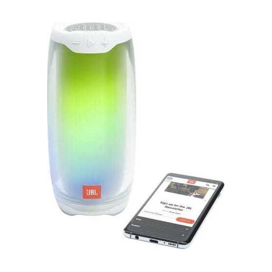 JBL Pulse 4 Αδιάβροχο Ηχείο Bluetooth 20W με 12 ώρες Λειτουργίας White (JBLPULSE4WHT)