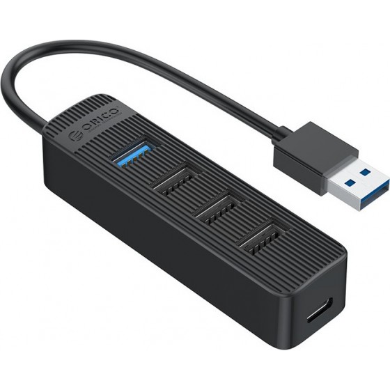 ORICO USB HUB TWU32-4A, 1X USB TYPE-C, 4X USB PORTS, ΜΑΥΡΟ