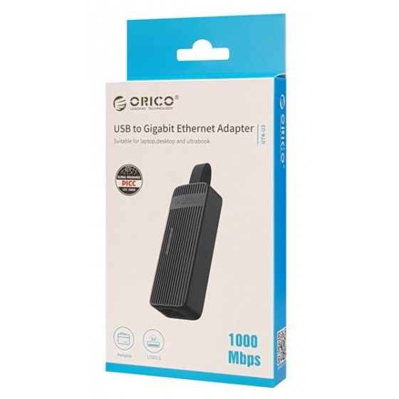 ORICO αντάπτορας USB 3.0 σε ethernet UTK-U3, 1 Gbps, μαύρο
