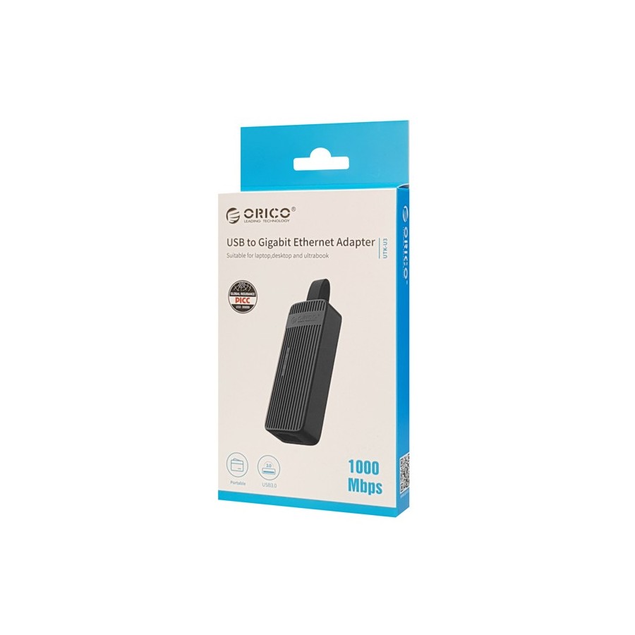 ORICO αντάπτορας USB 3.0 σε ethernet UTK-U3, 1 Gbps, μαύρο