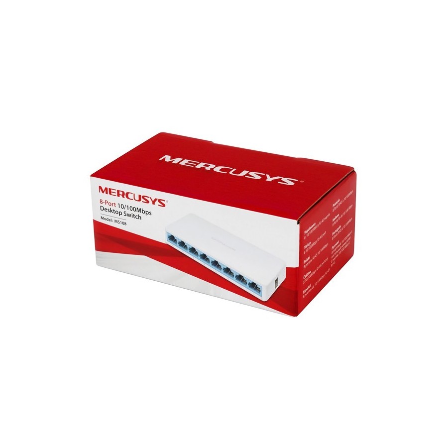 MERCUSYS Desktop Switch MS108, 8x 10/100 Mbps, Ver. 2