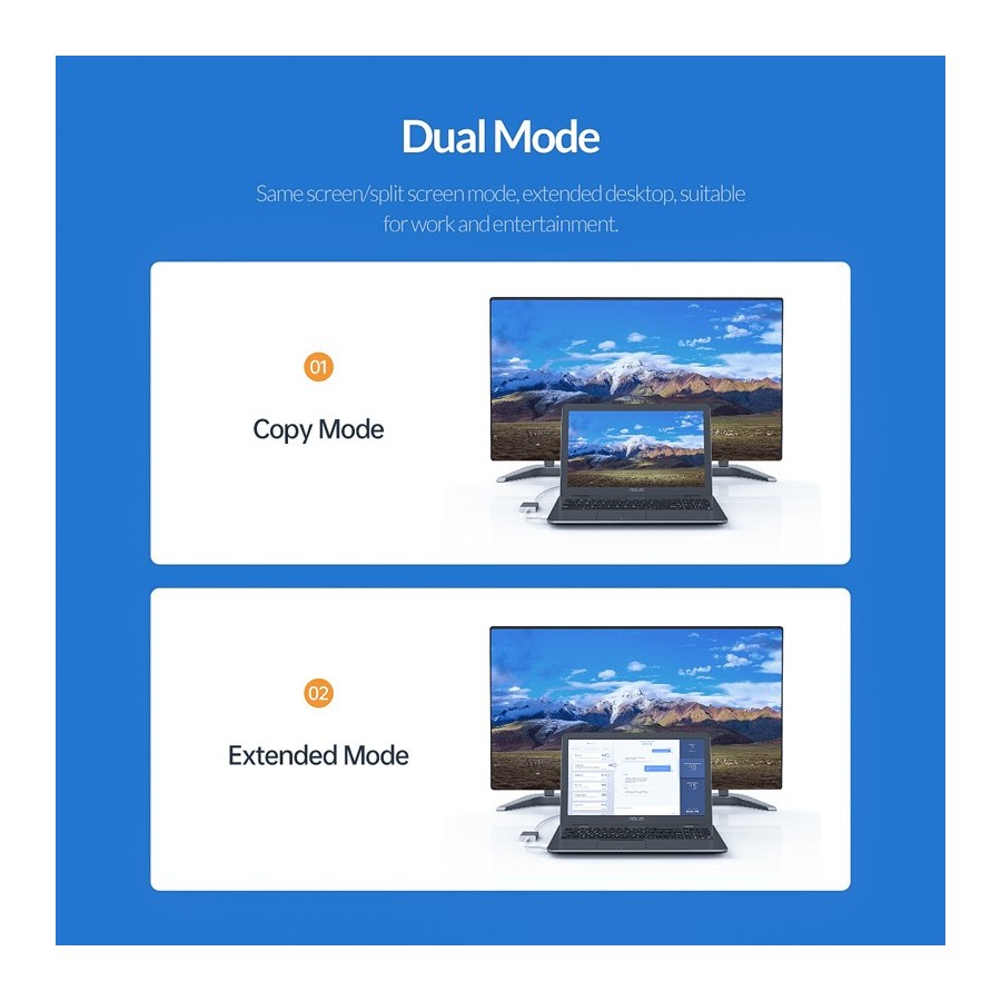 ORICO αντάπτορας USB 3.0 σε VGA UTV-BK, 1080p, 15cm, μαύρος