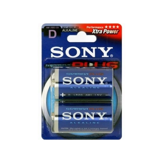 Μπαταρίες D SONY Αλκαλική Stamina Plus 2τμ