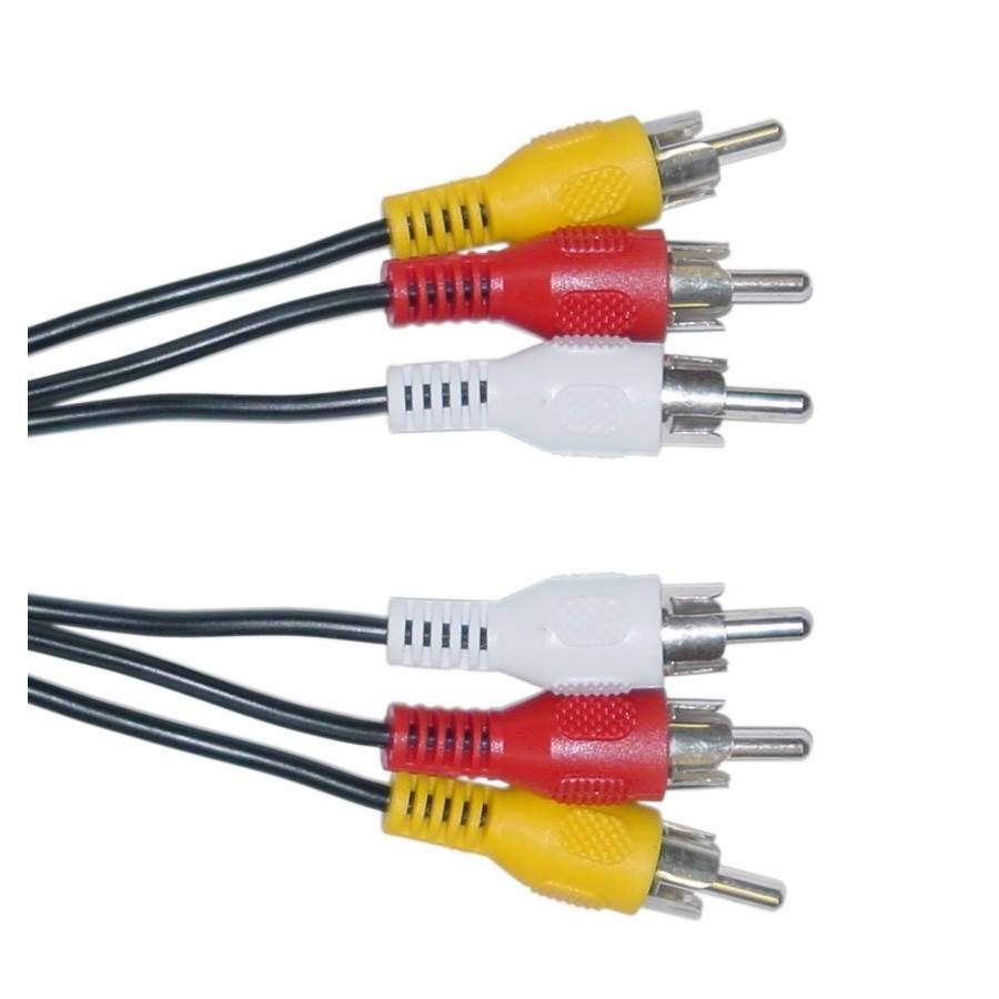 POWERTECH καλώδιο 3x RCA σε 3x RCA CAB-R005, 3m, μαύρο