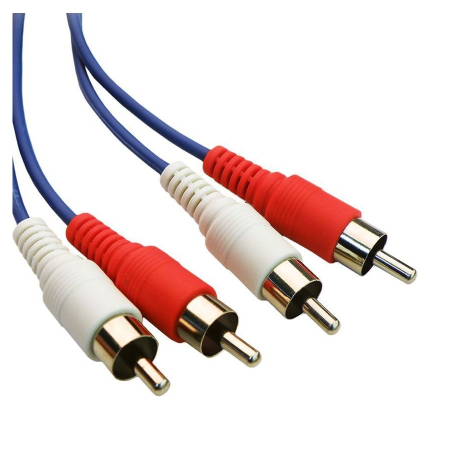 POWERTECH καλώδιο 2x RCA σε 2x RCA CAB-R002, 3m, μπλε