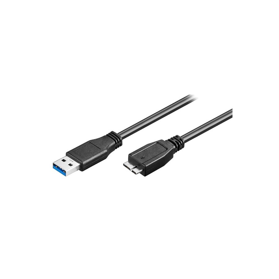 POWERTECH καλώδιο USB 3.0 σε USB Micro-B CAB-U142, 0.5m, μαύρο