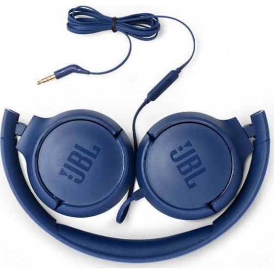 JBL Tune 500 Ενσύρματα On Ear Ακουστικά Μπλε 1-button Mic/Remote - Blue (JBLT500BLU)