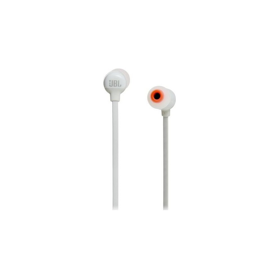 JBL T110BT In Ear Bluethoth Headphones 3-button Mic/Remote (White) (JBLT110BTWHT)