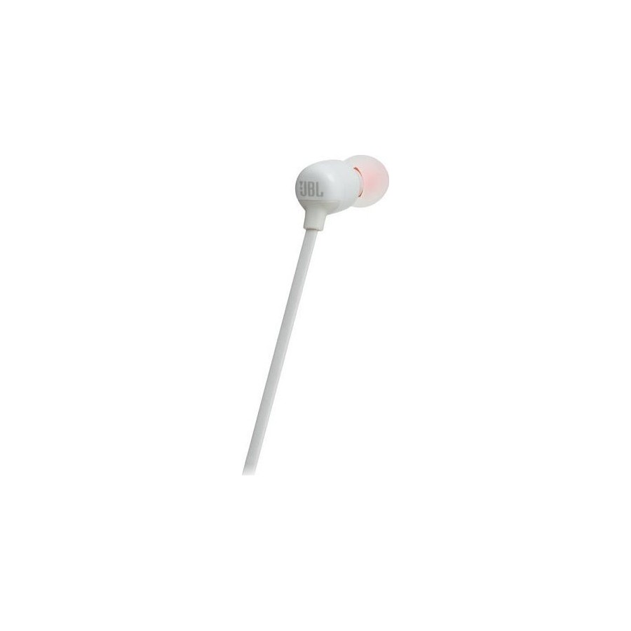JBL T110BT In Ear Bluethoth Headphones 3-button Mic/Remote (White) (JBLT110BTWHT)