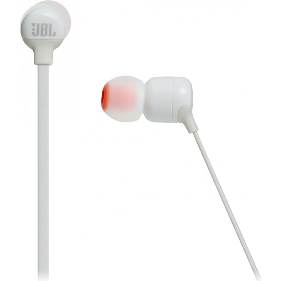 JBL T110BT In Ear Bluethoth Headphones 3-button Mic/Remote (White) (JBLT110BTWHT)