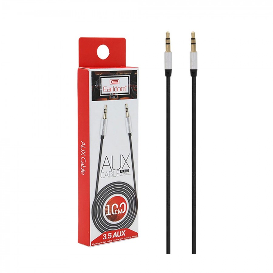 Earldom Cable 3.5mm male - 3.5mm male 1m (et-aux15) Μαύρο