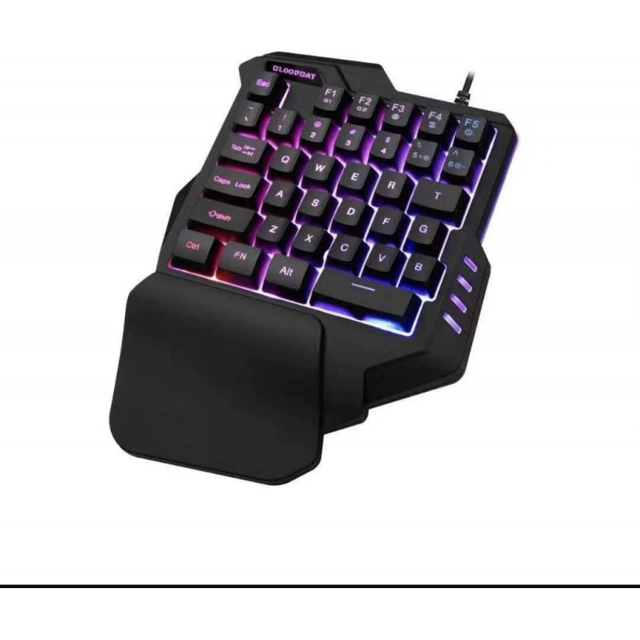 Φορητό Gaming Πληκτρολόγιο One Handed USB με Πολύχρωμο Φωτισμό LED G-92 Αγγλικό