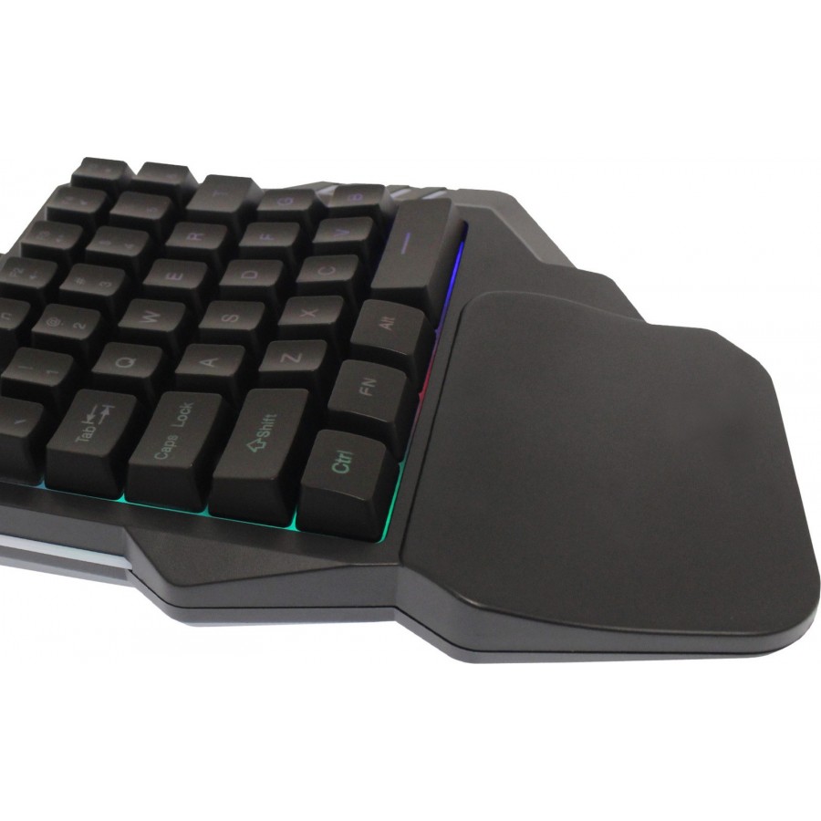 Φορητό Gaming Πληκτρολόγιο One Handed USB με Πολύχρωμο Φωτισμό LED G-92 Αγγλικό