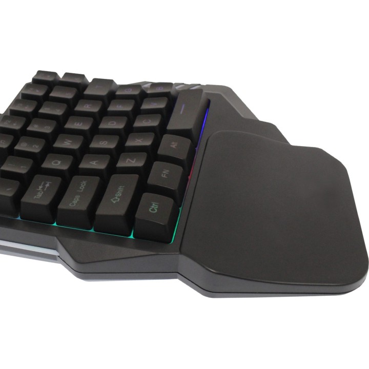 Φορητό Gaming Πληκτρολόγιο One Handed USB με Πολύχρωμο Φωτισμό LED G-92 Αγγλικό