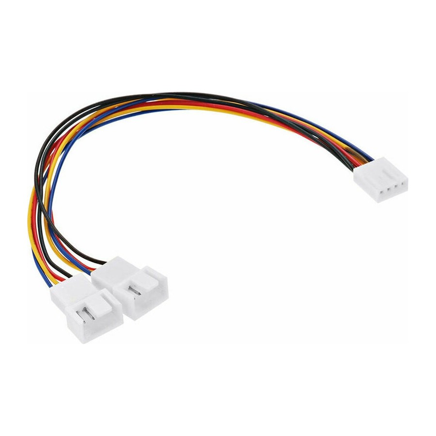 De Tech 4pin to 2x4pin Cable 0.3m Πολύχρωμο (18320)