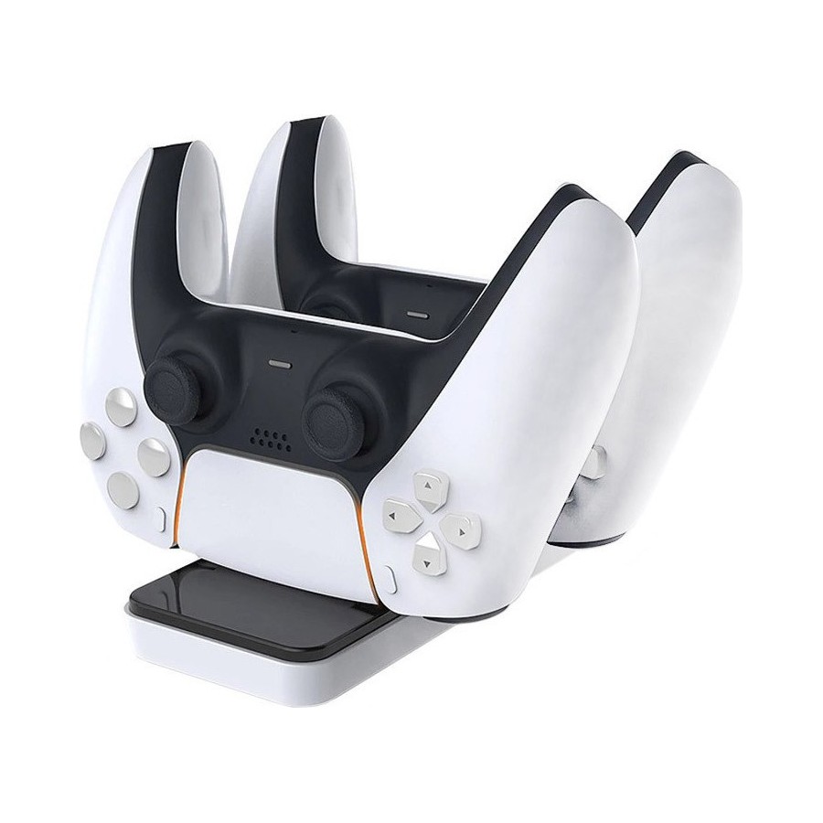 Διπλή Βάση Φόρτισης Χειριστηρίων για PS5 Λευκό DOBE (TP5-0504) Charging Dock