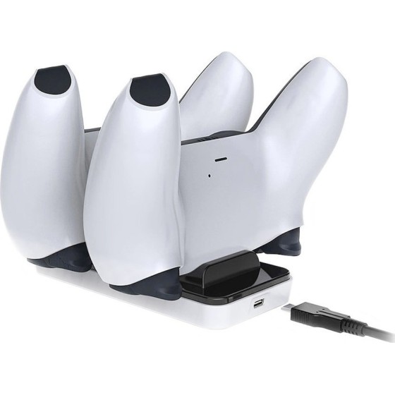 Διπλή Βάση Φόρτισης Χειριστηρίων για PS5 Λευκό DOBE (TP5-0504) Charging Dock
