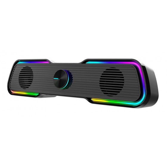 AULA gaming soundbar N-169B, 2x 3W, RGB, USB/3.5mm, μαύρο