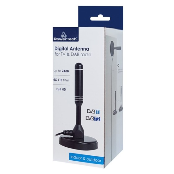 POWERTECH ψηφιακή κεραία PT-840, εσωτερικής & εξωτερικής χρήσης, 24dB