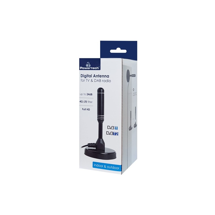 POWERTECH ψηφιακή κεραία PT-840, εσωτερικής & εξωτερικής χρήσης, 24dB