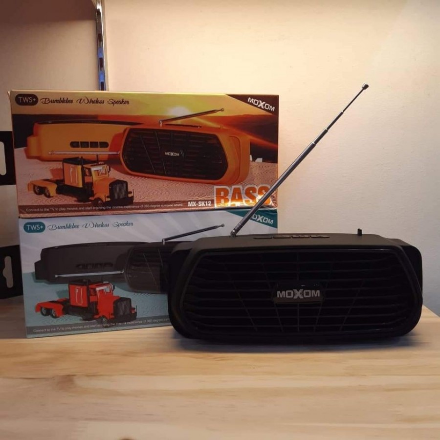 Ασύρματο ηχείο Bluetooth Moxom MX-SK12  Μαύρο και ραδιόφωνο
