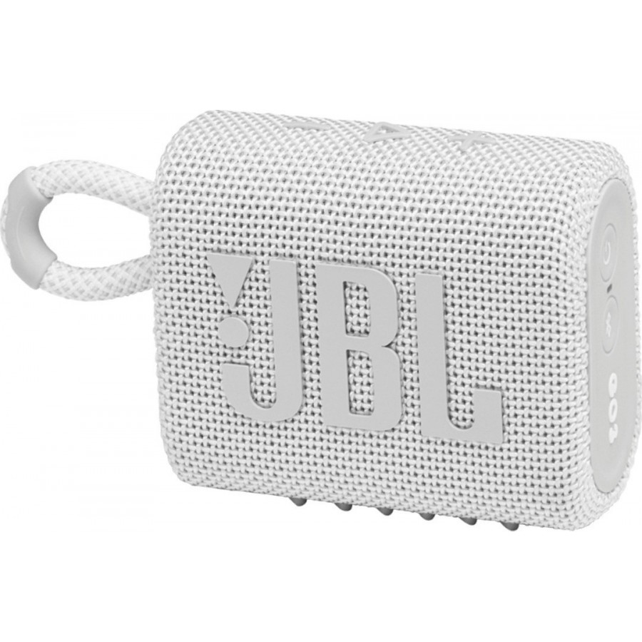 JBL Go 3 Αδιάβροχο Ηχείο Bluetooth 4.2W με 5 ώρες Λειτουργίας White(JBLGO3WHITE)