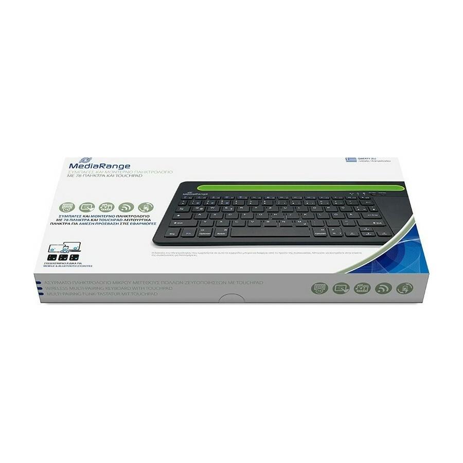 MediaRange MROS131-GR Ασύρματο Bluetooth Πληκτρολόγιο με Touchpad για Tablet Ελληνικό (MROS131-GR)