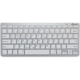 MediaRange MROS132-GR Ασύρματο Bluetooth Πληκτρολόγιο Ελληνικό Ασημί(MROS132-GR)
