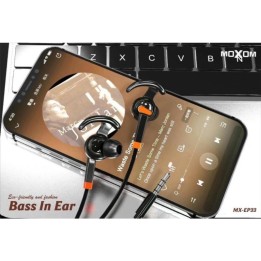 MOXOM MX-EP33 BASS IN-EAR EARPHONE Μαύρα
