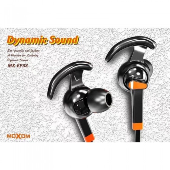 MOXOM MX-EP33 BASS IN-EAR EARPHONE Μαύρα