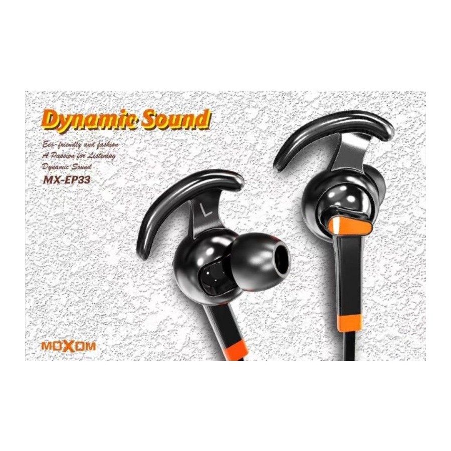 MOXOM MX-EP33 BASS IN-EAR EARPHONE Μαύρα