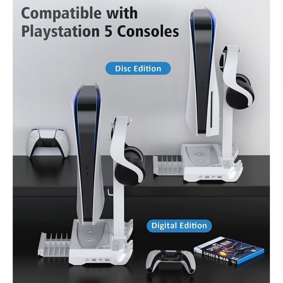 OIVO PS5 Cooling Station with Controller Charger (IV-P5249)