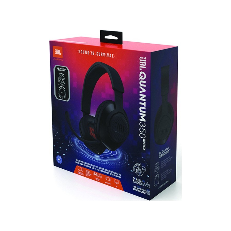 JBL Quantum 350, Over-Ear Wireless 2.4Ghz Gaming Headset Χρώμα Μαύρο