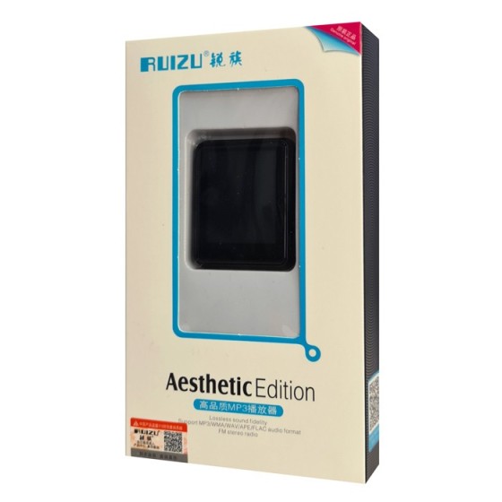 RUIZU MP3 player M4 με ηχείο, 1.8", 16GB, BT, ελληνικό μενού, μαύρο