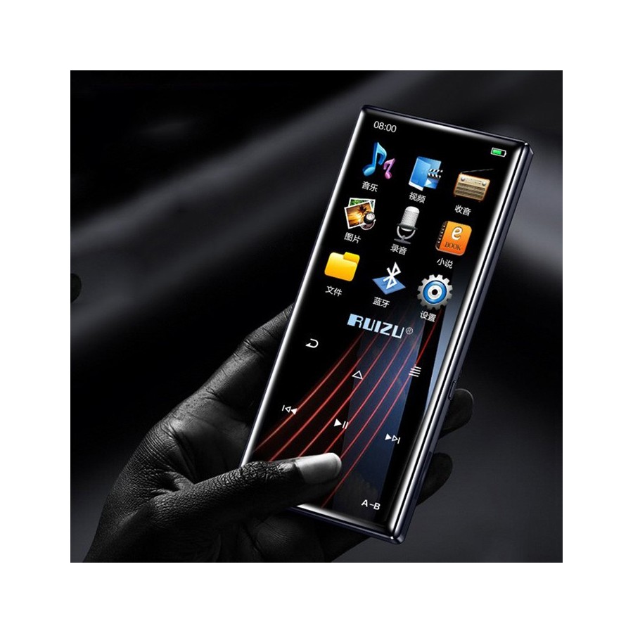 RUIZU MP3 player D29 με ηχείο, 1.8", 16GB, BT, ελληνικό μενού, μαύρο
