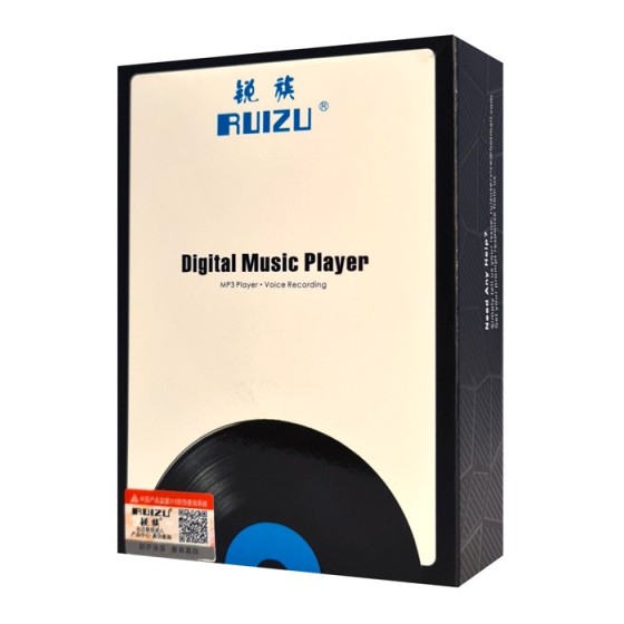 RUIZU MP3 player M8 με ηχείο, 1.54", 16GB, BT, ελληνικό μενού, μαύρο