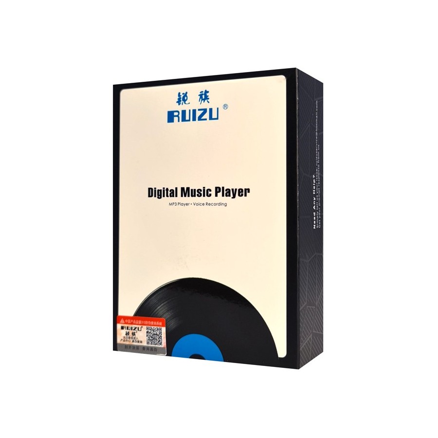 RUIZU MP3 player M8 με ηχείο, 1.54", 16GB, BT, ελληνικό μενού, μαύρο