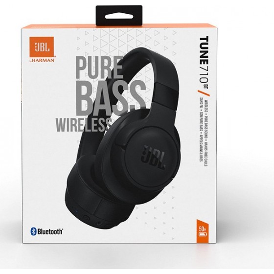 JBL Tune 710BT Ασύρματα Bluetooth Over Ear Ακουστικά Μαύρα(JBLT710BTBLK)