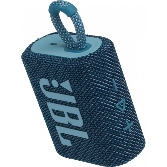 JBL Go 3 Αδιάβροχο Ηχείο Bluetooth 4.2W με 5 ώρες Λειτουργίας Blue(JBLGO3BLU)