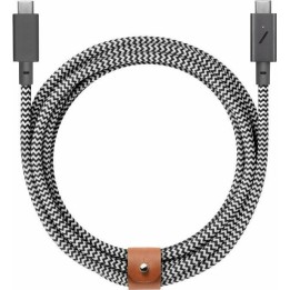 Native Union Braided USB 2.0 Cable USB-C male - USB-C male Γκρι 2.4m (ZEBRA)