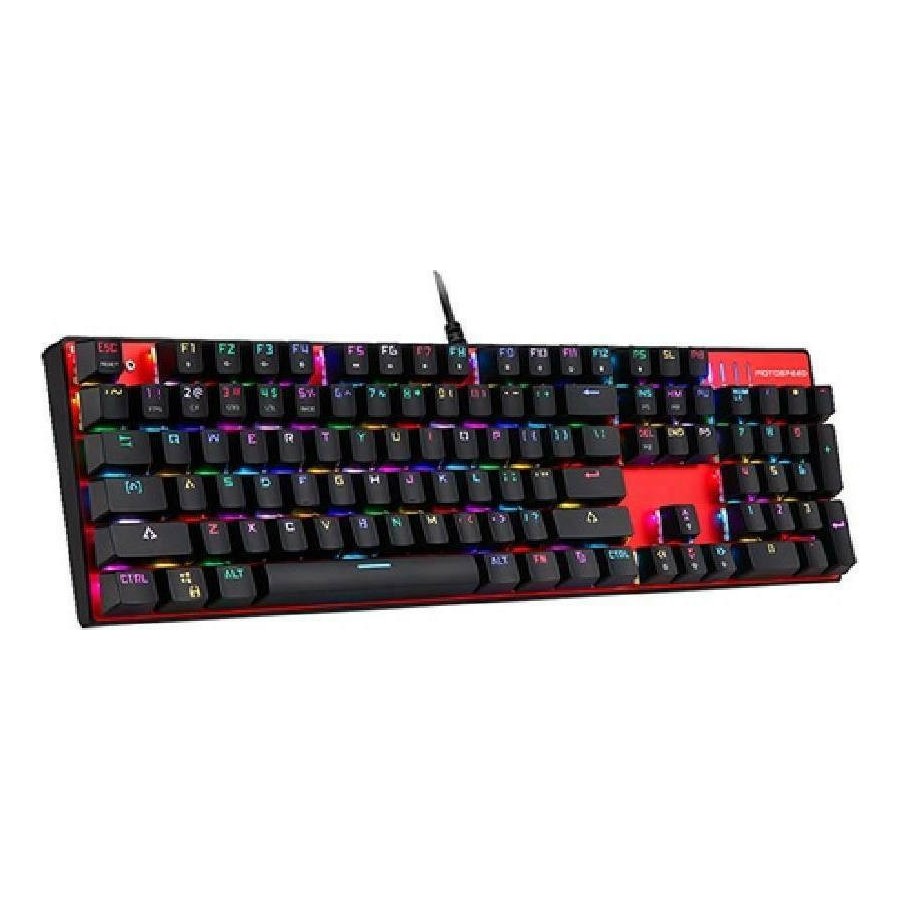 Motospeed Inflictor CK104 Gaming Μηχανικό Πληκτρολόγιο με Outemu Black διακόπτες και RGB φωτισμό (Ελληνικό) Κόκκινο