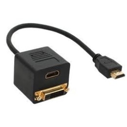 HDMI Adapter to DVI-D/HDMI Αρσενικό HDMI σε διπλό θηλυκό DVI και HDMI