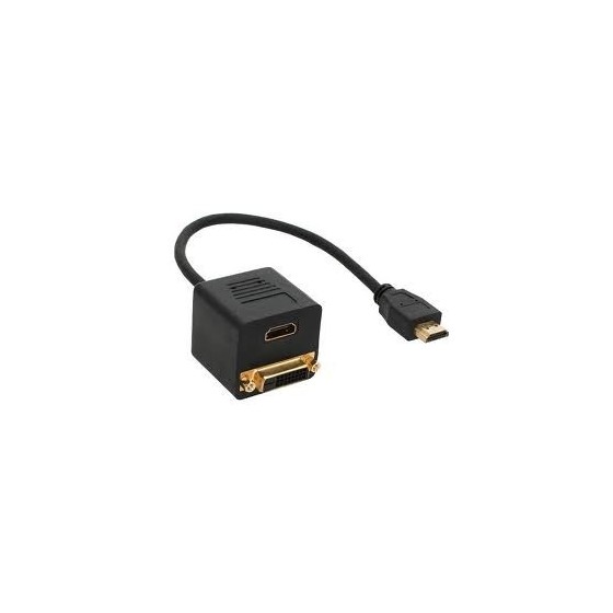 HDMI Adapter to DVI-D/HDMI Αρσενικό HDMI σε διπλό θηλυκό DVI και HDMI