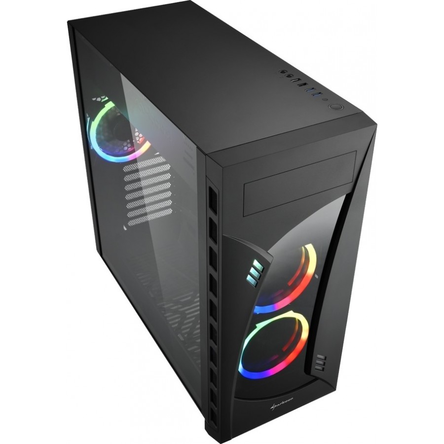 Sharkoon NightShark RGB PC Case (NIGHTSHARKRGB) (SHRNIGHTSHARKRGB)