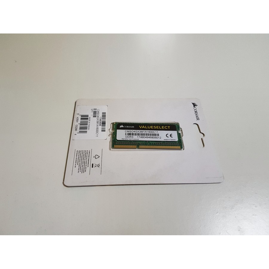 CORSAIR RAM SODIMM 4GB CMSO4GX3M1C1600C11, DDR3L, 1600MHz, LTW.z