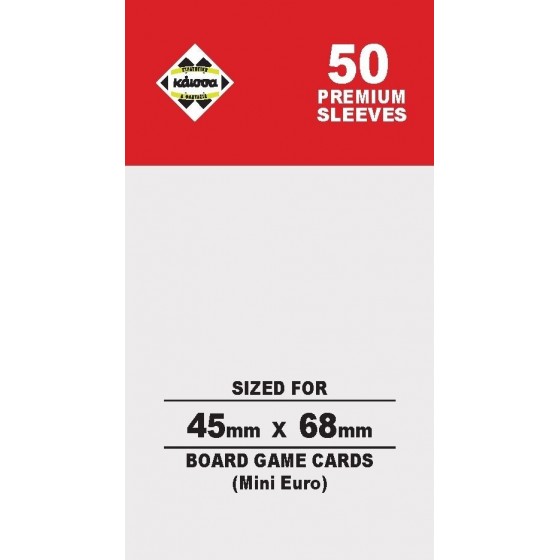 Sleeves 45x68mm 80mic Kaissa (Mini Euro)  50τμχ