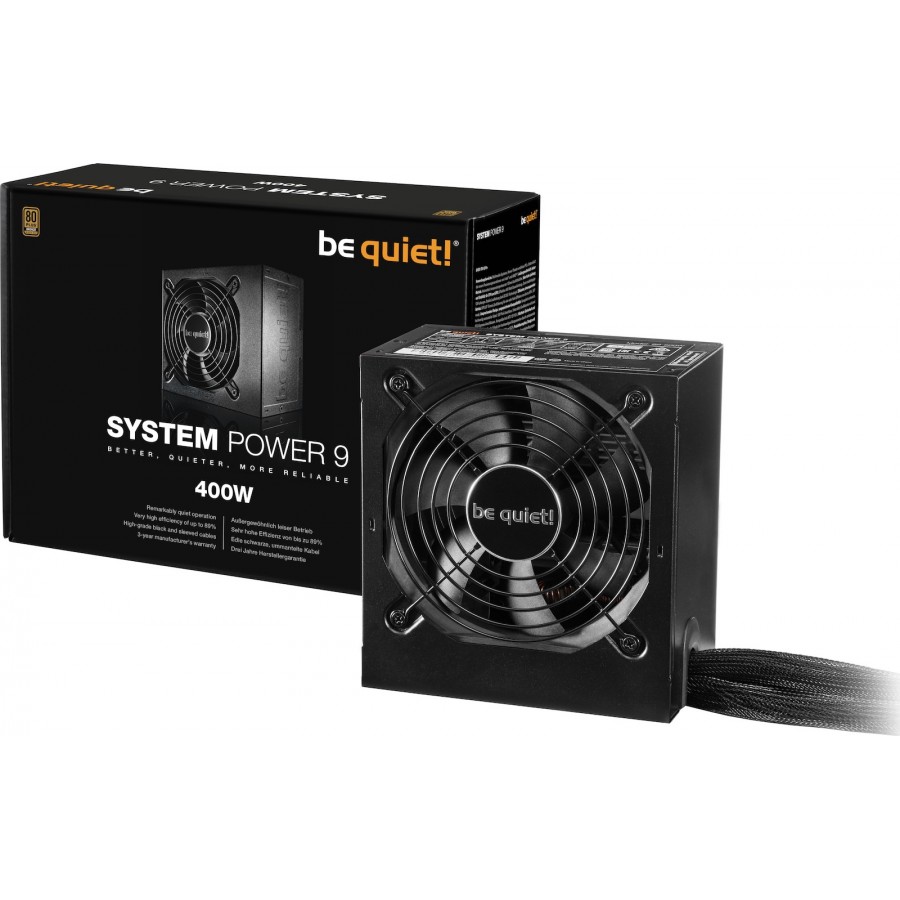 Be Quiet System Power 9 400W Τροφοδοτικό Υπολογιστή Full Wired 80 Plus Bronze(BN245)