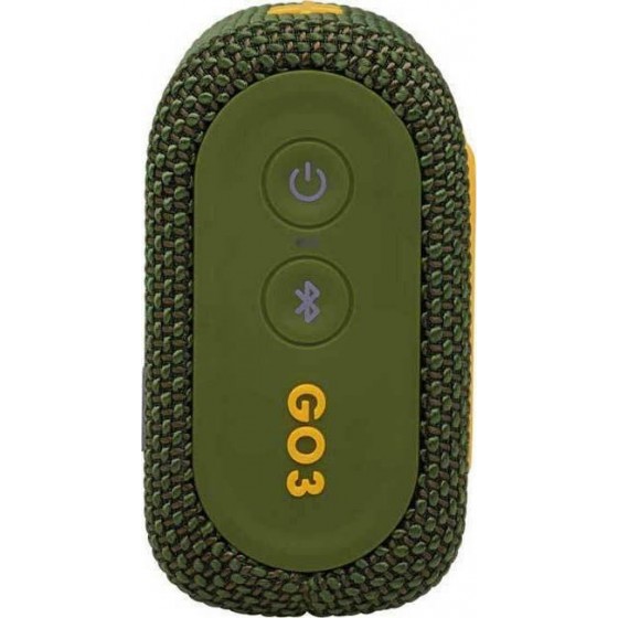 JBL Go 3 Αδιάβροχο Ηχείο Bluetooth 4.2W με 5 ώρες Λειτουργίας Green (JBLGO3GRN)