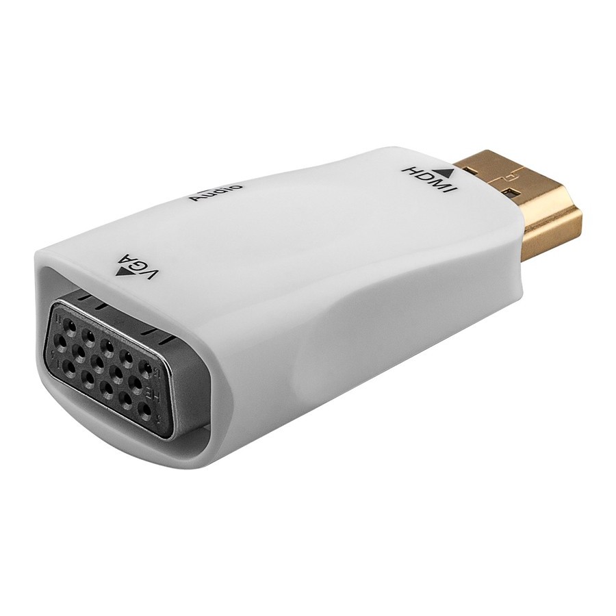 GOOBAY αντάπτορας HDMI σε VGA & 3.5mm1080p, λευκός (44793)